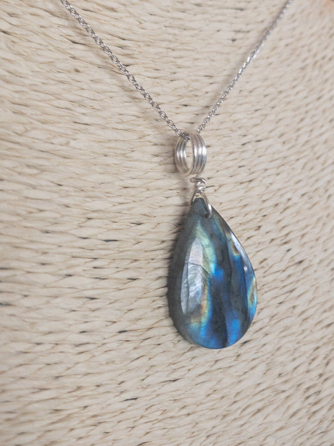 AAA grade labradorite pendant necklace in gold or silver - transformation stone jewelry gift