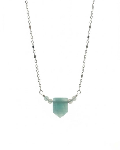 Amazonite necklace 14K gold filled or sterling silver - hypoallergenic turquoise gemstone jewelry