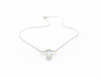 Dainty moonstone jewelry - 14K gold filled and sterling silver options