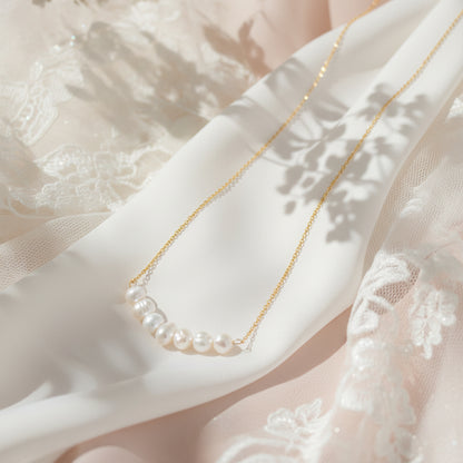 Freshwater pearl bridal necklace gift ready - elegant wedding jewelry for bridesmaids
