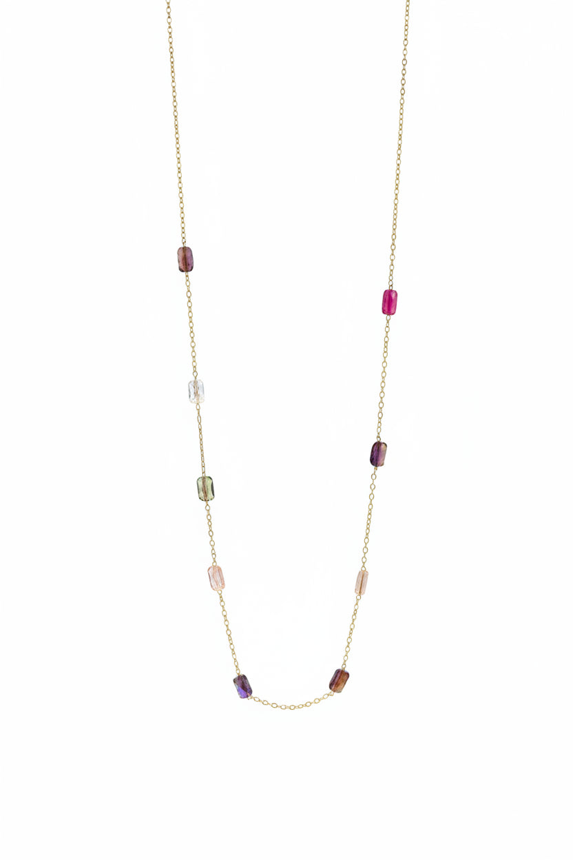 Handmade crystal dainty necklace - 14K gold filled sterling silver options