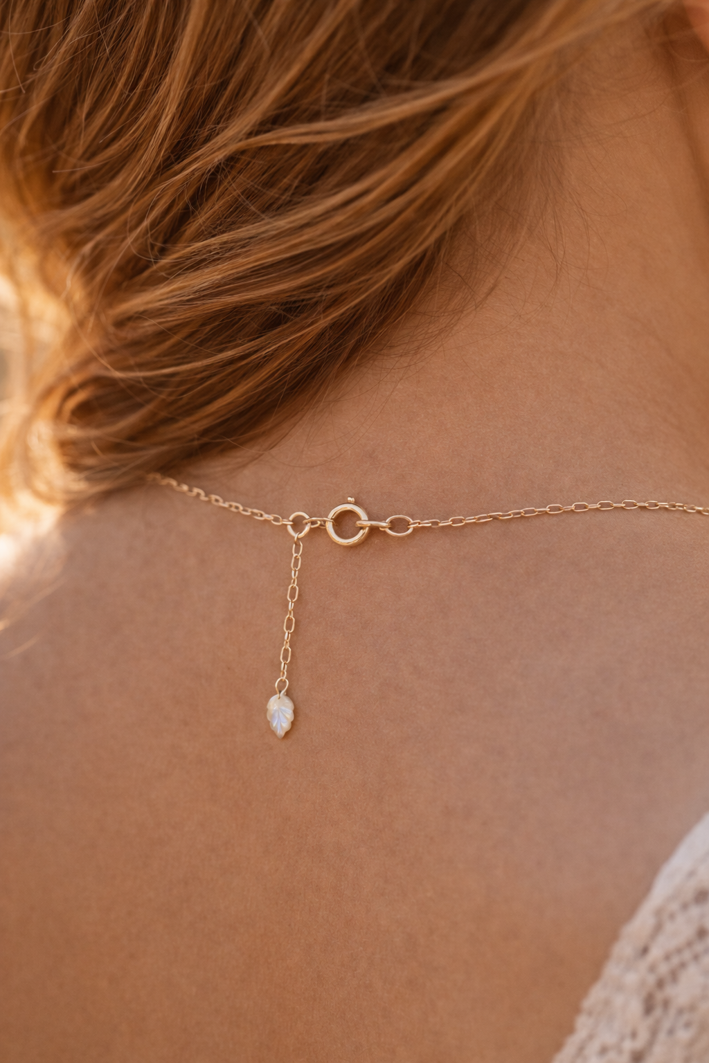 Natural moonstone gemstone necklace - one of a kind June birthstone