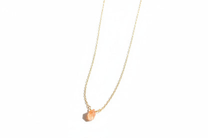 Natural sunstone dainty necklace - simple minimalist gemstone jewelry gift for her