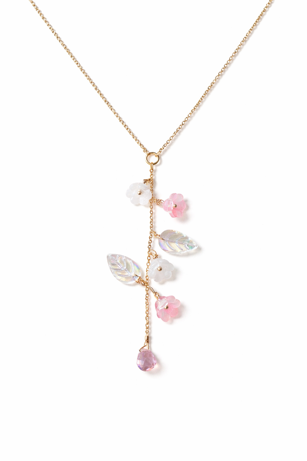 Premium lily of the valley flower necklace in 14K gold filled - fairycore cottagecore bridal jewelry
