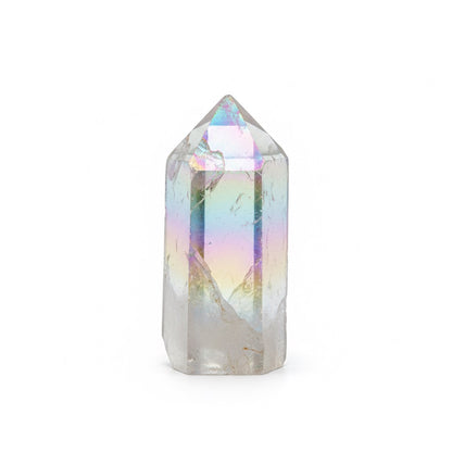 Rainbow crystal star necklace - angel aura opalite wire wrapped pendant