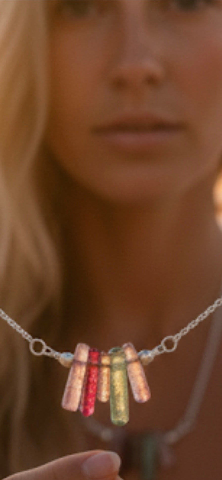 Raw tourmaline crystal pendant - AAA pink gemstone necklace boho jewelry