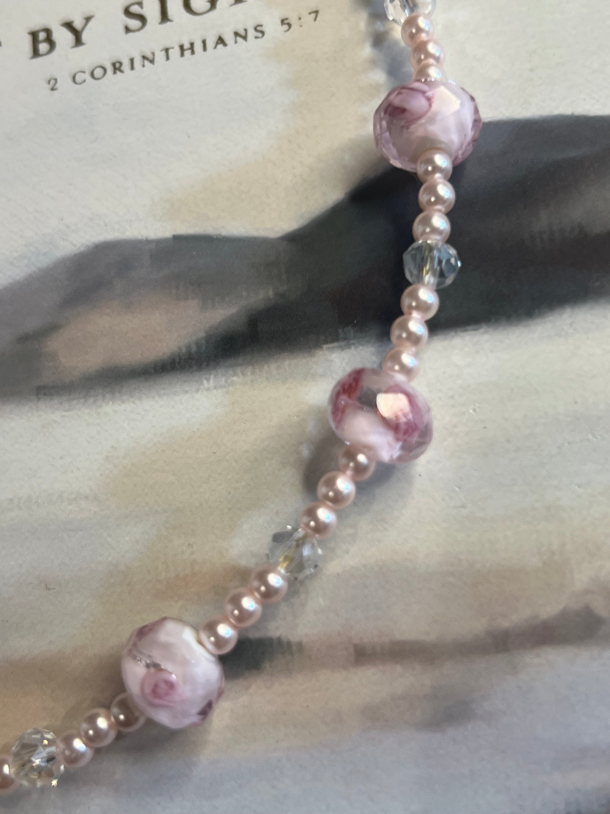 Unique pearl bead necklace - one-of-a-kind handmade jewelry nickel-free sensitive skin

