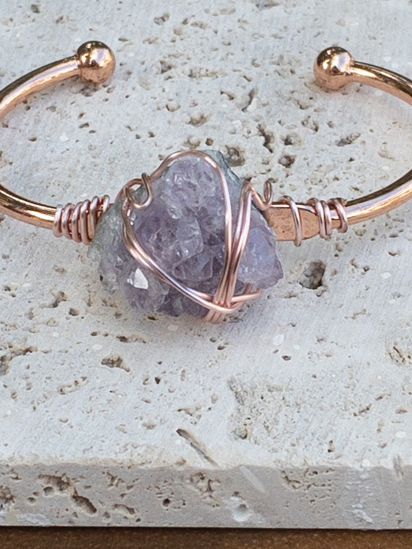 Wire wrapped gemstone bracelet in gift packaging - ready to ship crystal healing jewelry gift